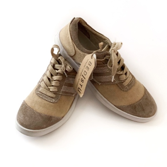 NEW Bed Stu Men's Sz 10 Catfish Modern Suede Sneaker Shoes Tan Garment - Picture 2 of 6